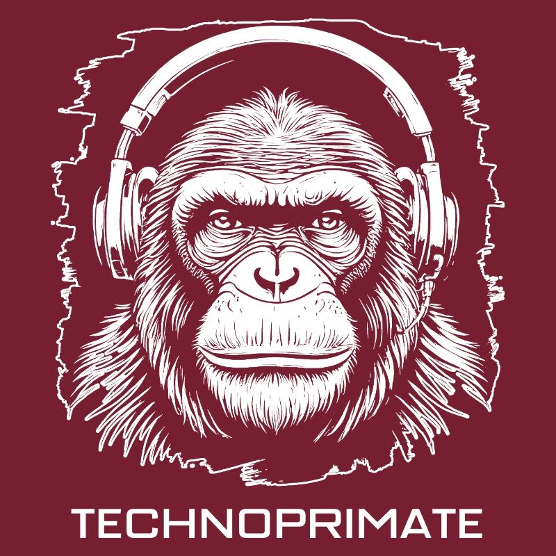 Techno Primate Kopfhörer Ape Art #6 Weiß