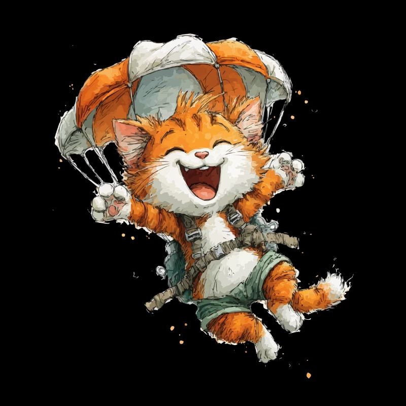 Paraglider Katze Luftabenteuer