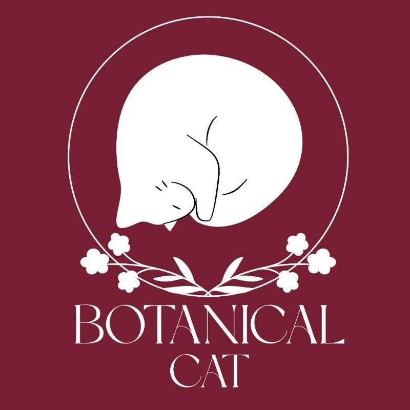 Minimalistische botanische Katze