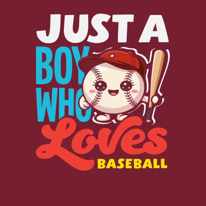 Nur ein Junge der Baseball liebt Kind