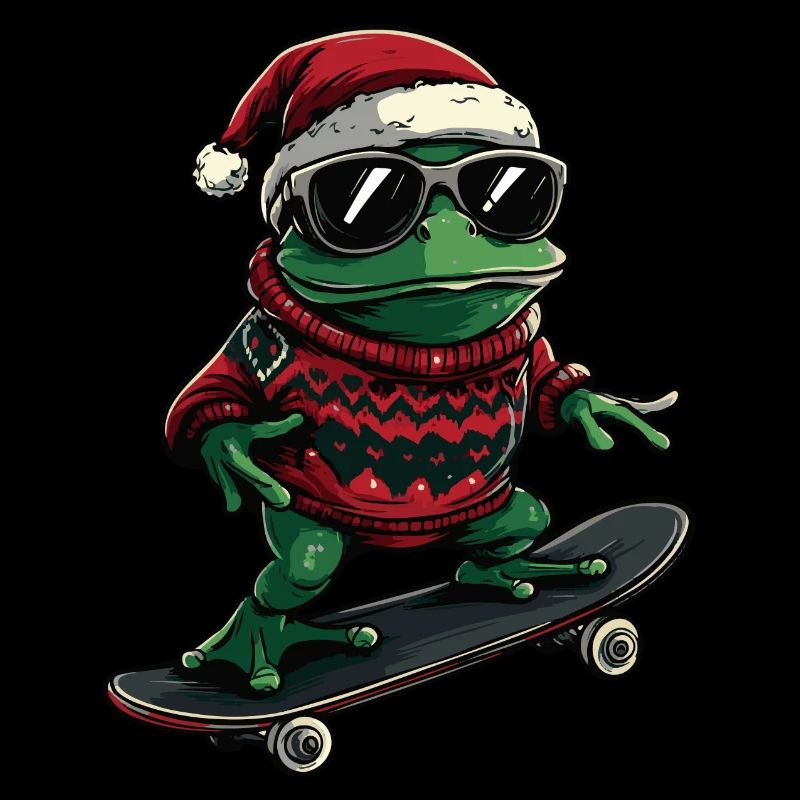 Grenouille Noël Drôle