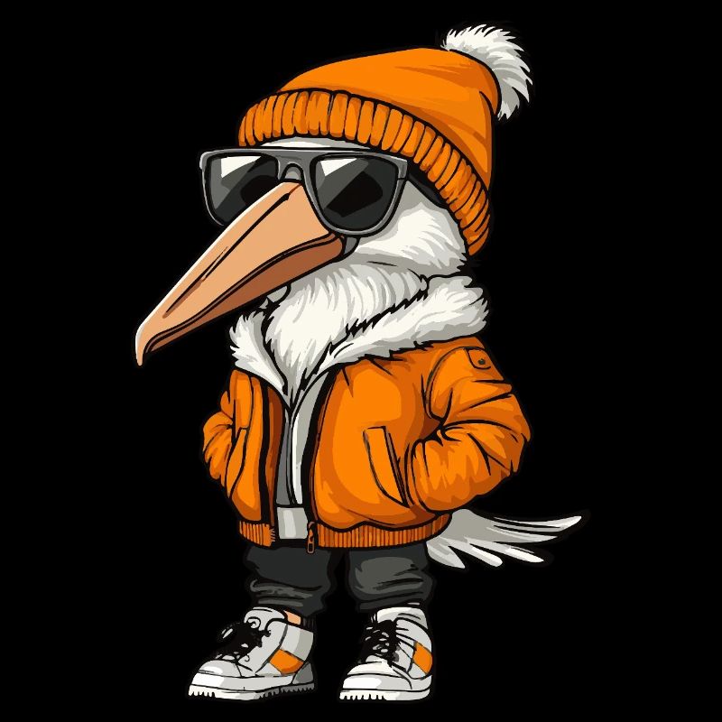 Pelikan Vogel Cool Comic