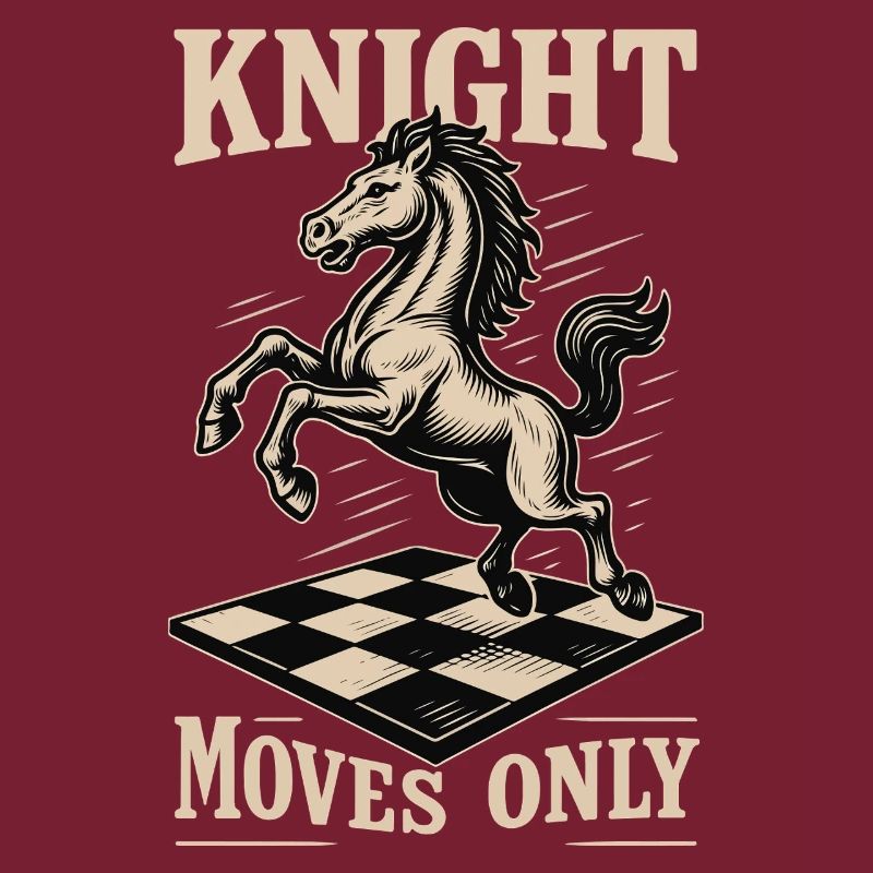 Knight Moves Only Chess Player Board Game