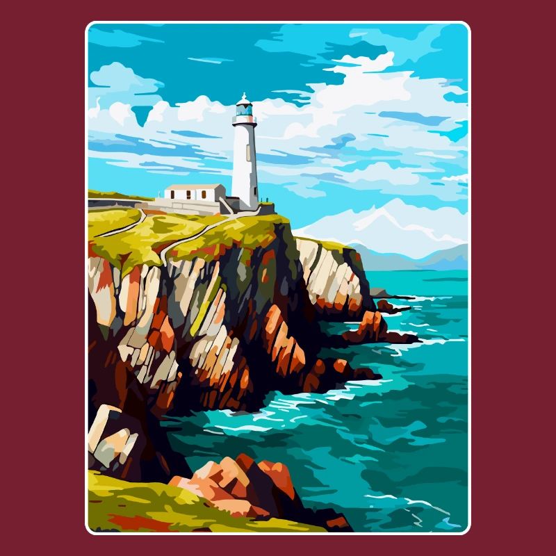 South Stack Cliffs Anglesey Vintage Reiseposter