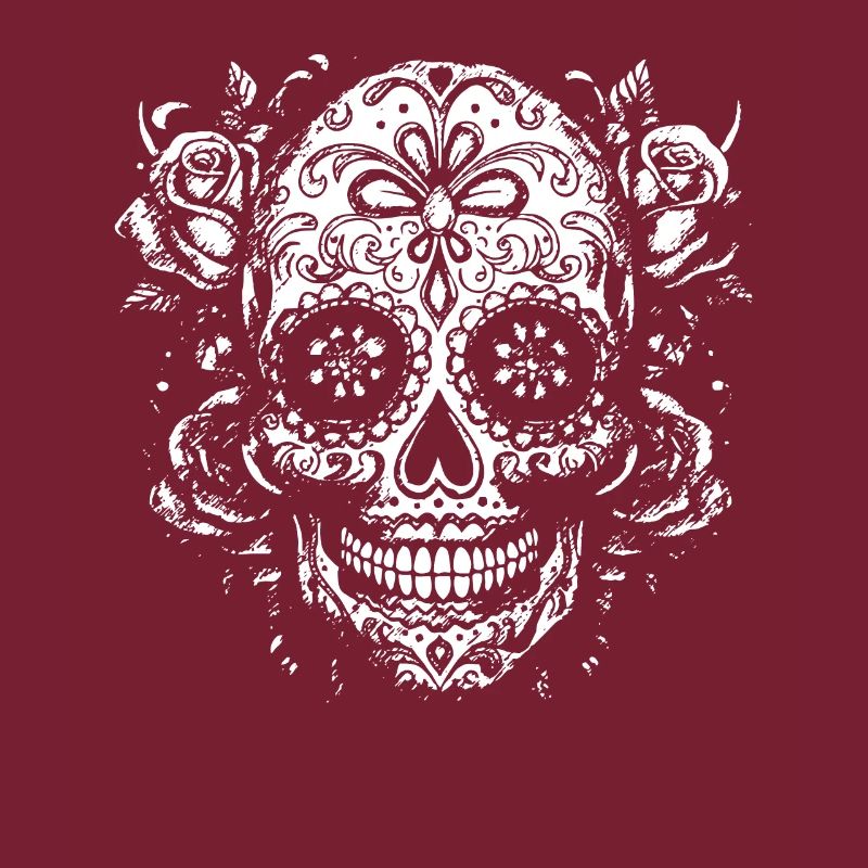Roses and skull