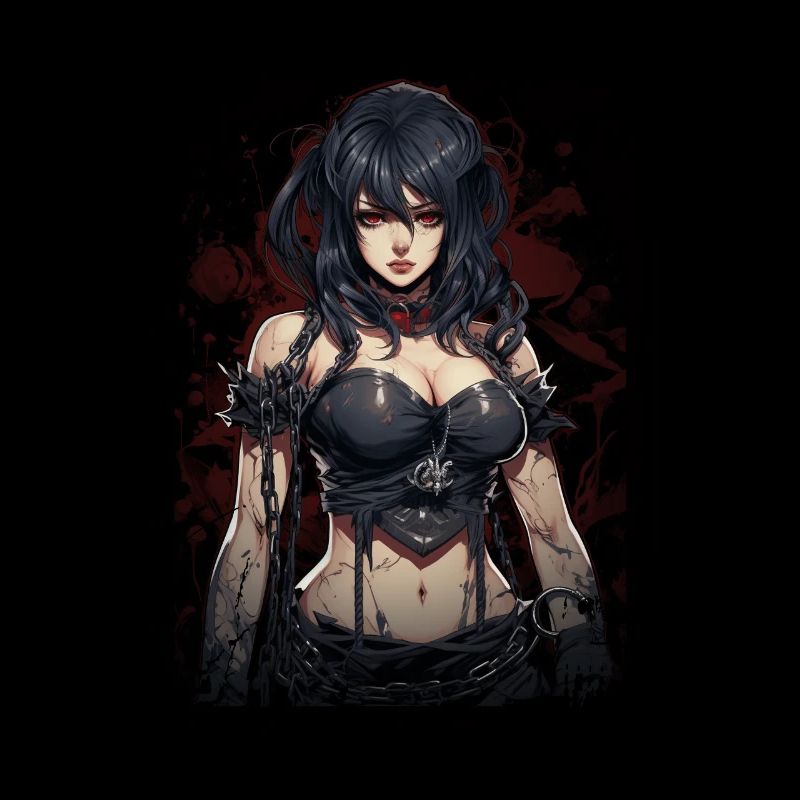 Fittes Gothic Mädchen