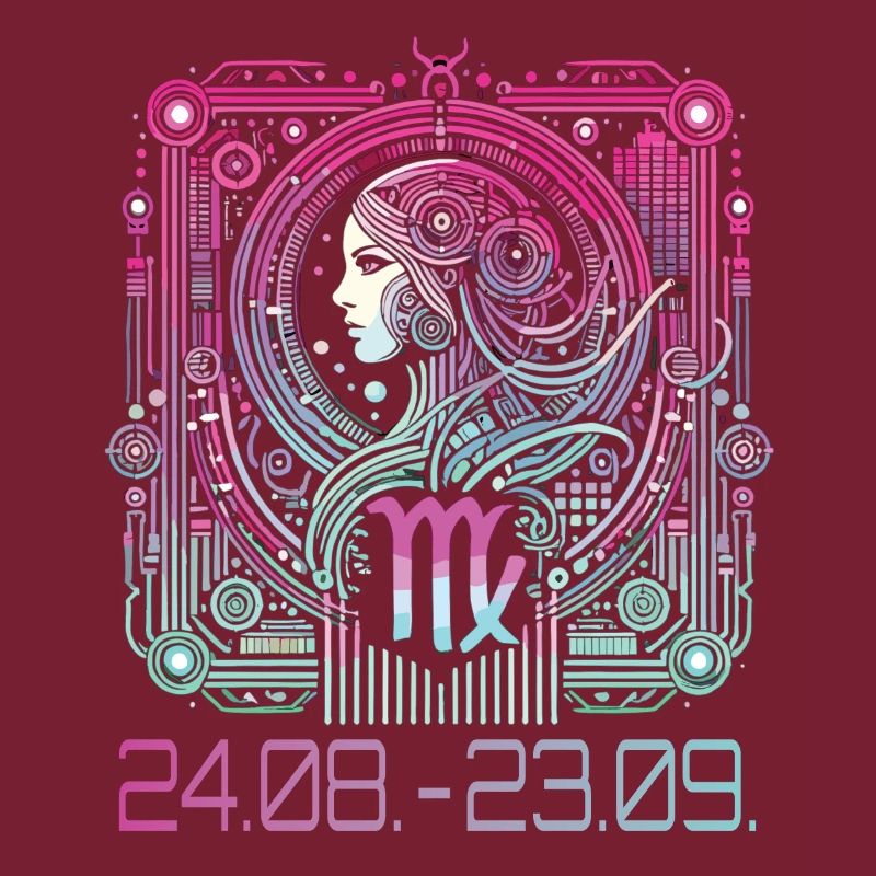 Sternzeichen Jungfrau Cyberpunk Design