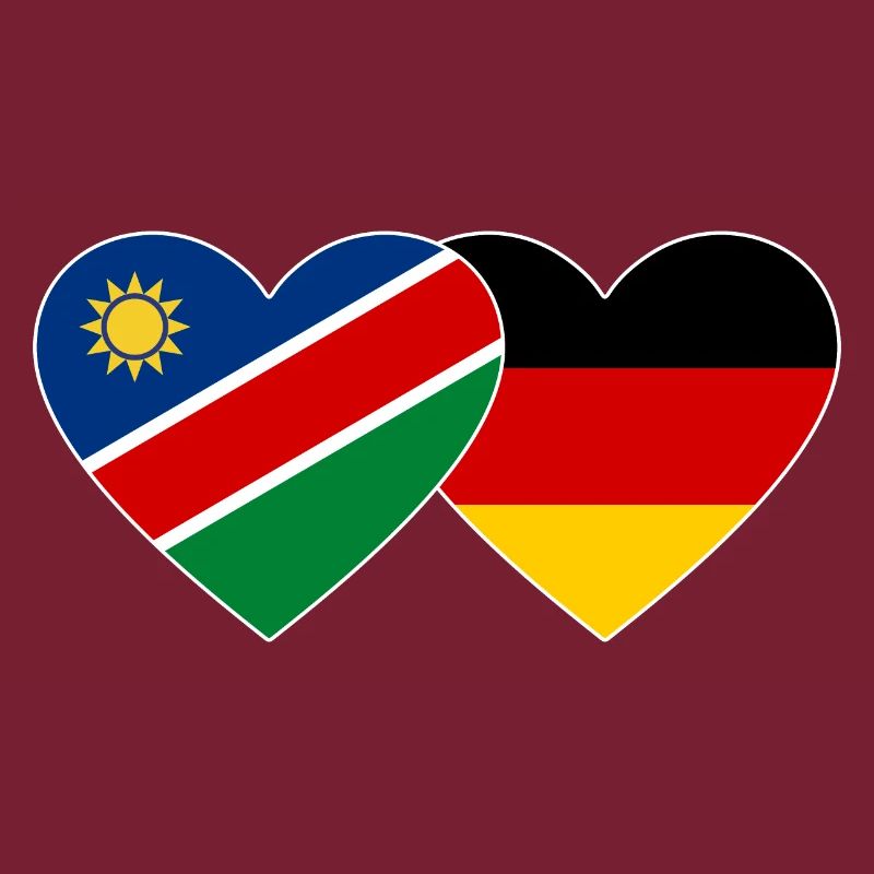 Namibia Germany Flag Heart