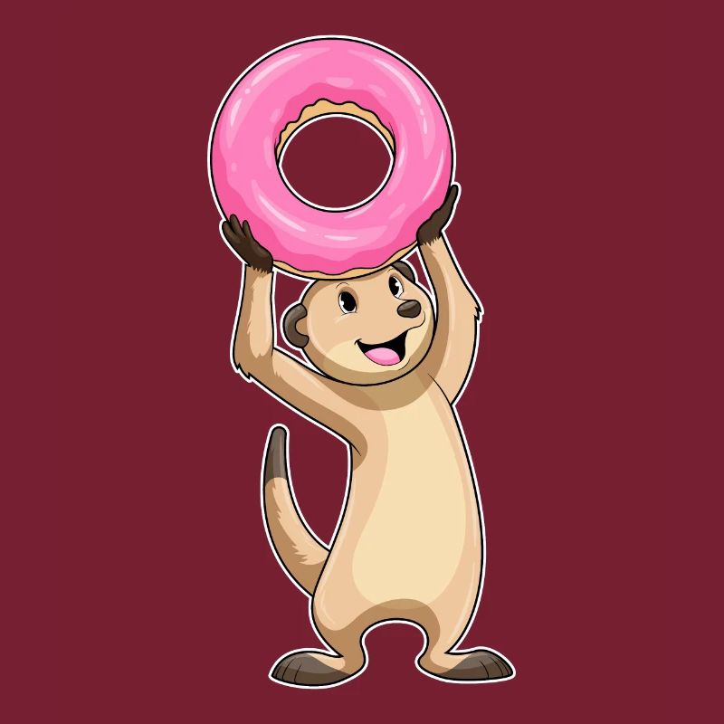 Erdmännchen mit Donut