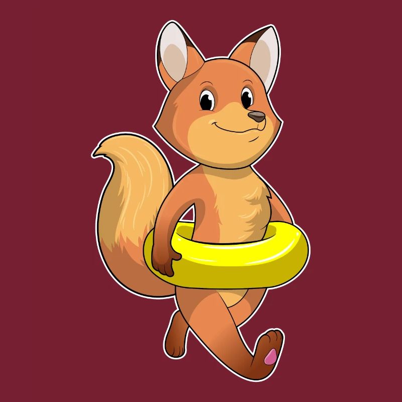 Fuchs mit Rettungsring