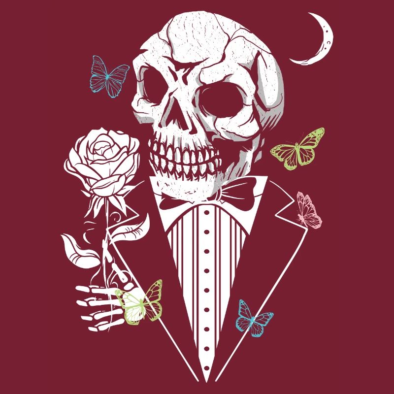 Crâne de Gentelman avec Rose