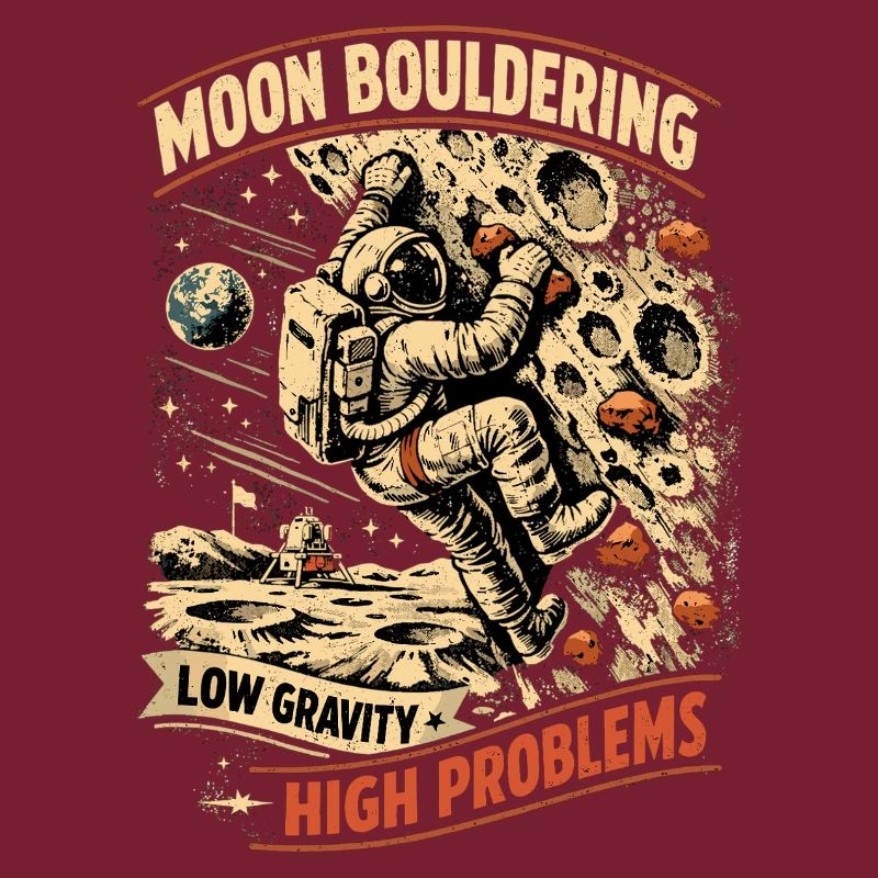 Bloc lunaire : conception d’astronaute vintage