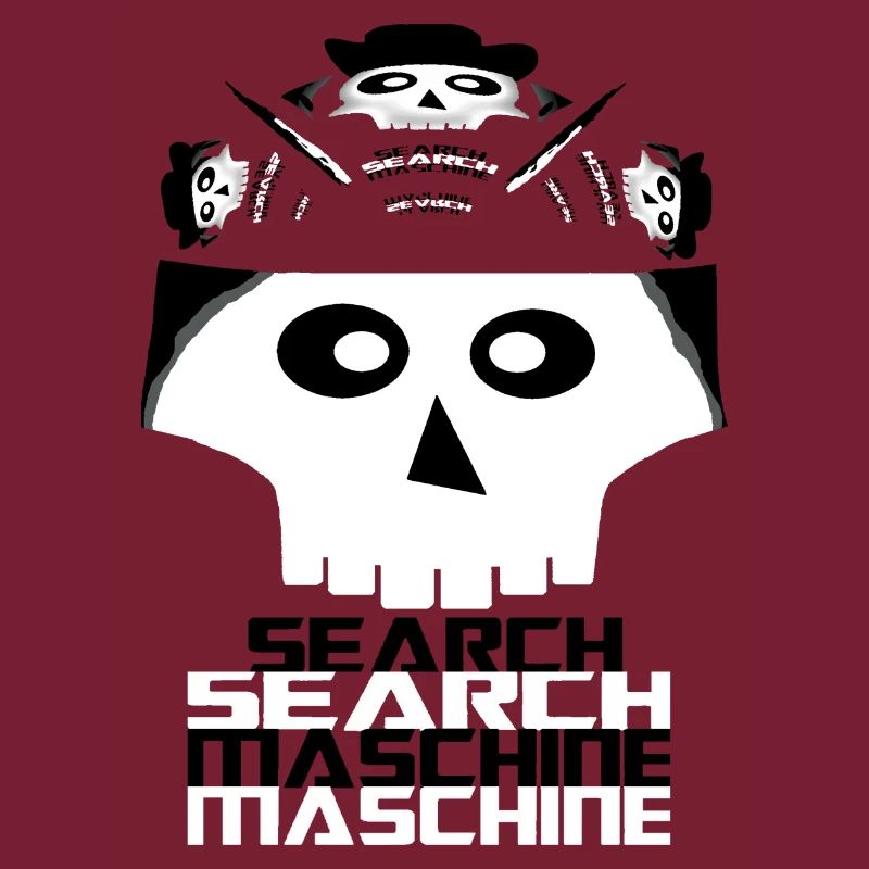Skull Search Engine Logo Chemise Conception informatique