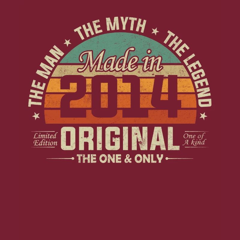 Original 2014 Vintage Retro Jubiläumsgeschenk