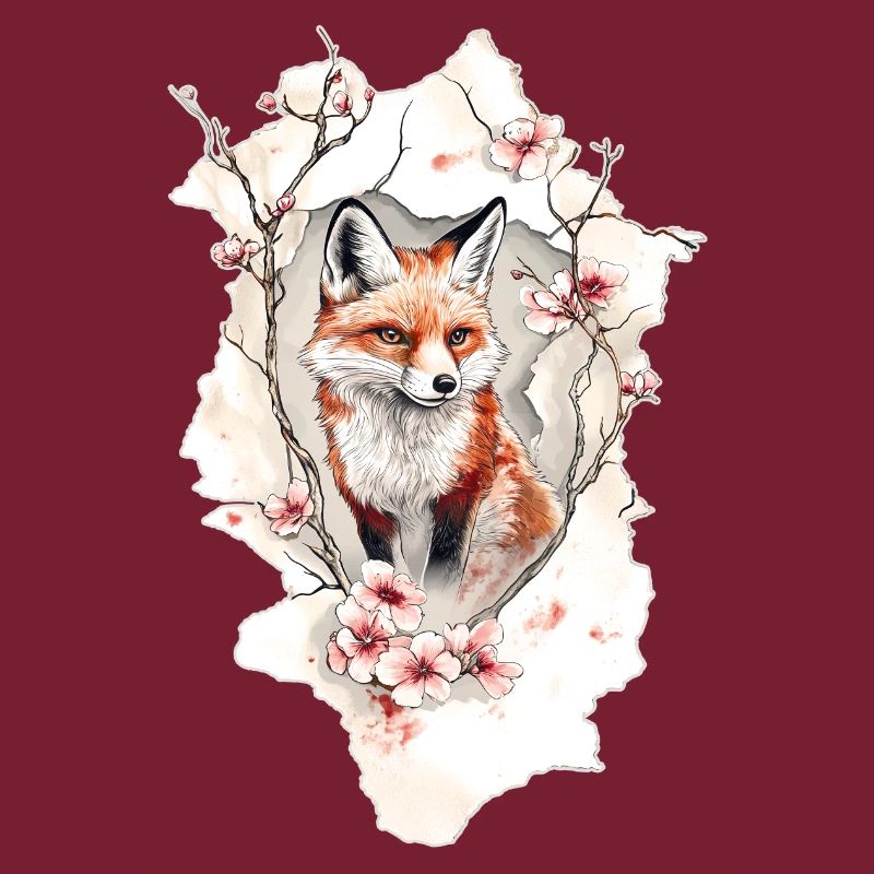 Fuchs Kirschblüten