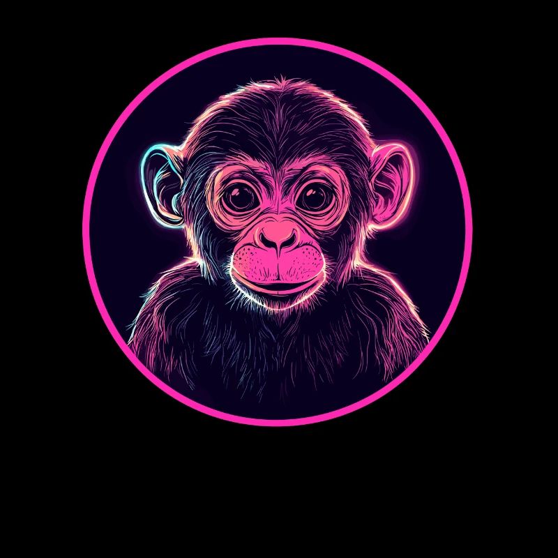 Singe néon mignon