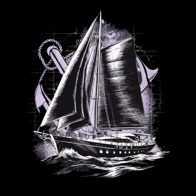 Segelboot mit Anker Geschenk