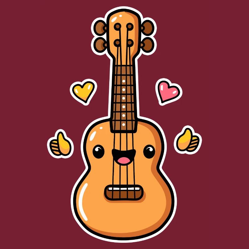 Ukulele Cartoon-Stil