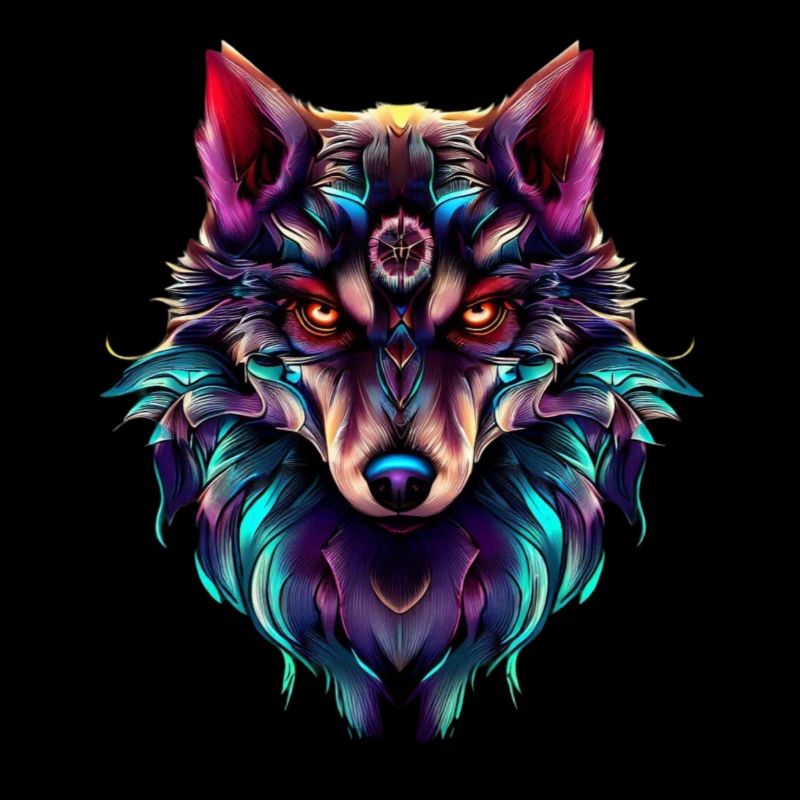 Wolf’s Head Synthwave Wolf