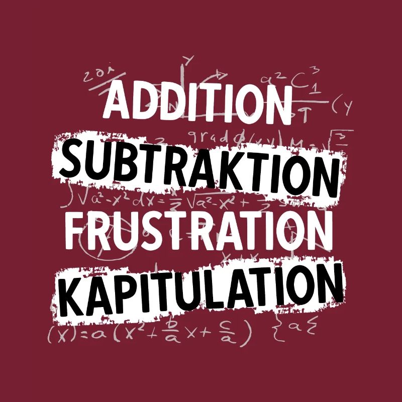 Addition Subtraktion Frustration Kapitulation