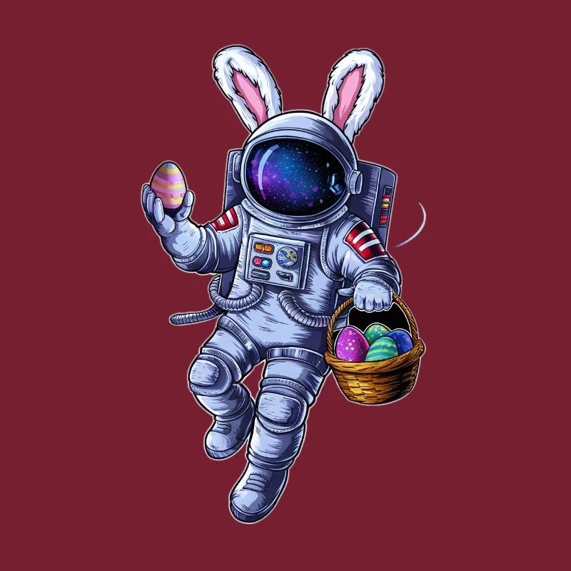 Lapin de Pâques de l’espace et chasse aux œufs