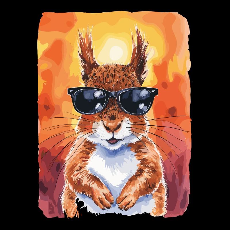 Cool squirrel with sunglasses