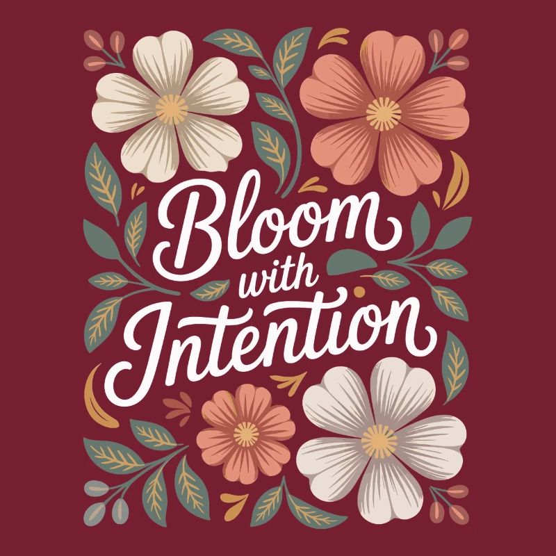 Blühe Mit Absicht Boho Blumen Vintage