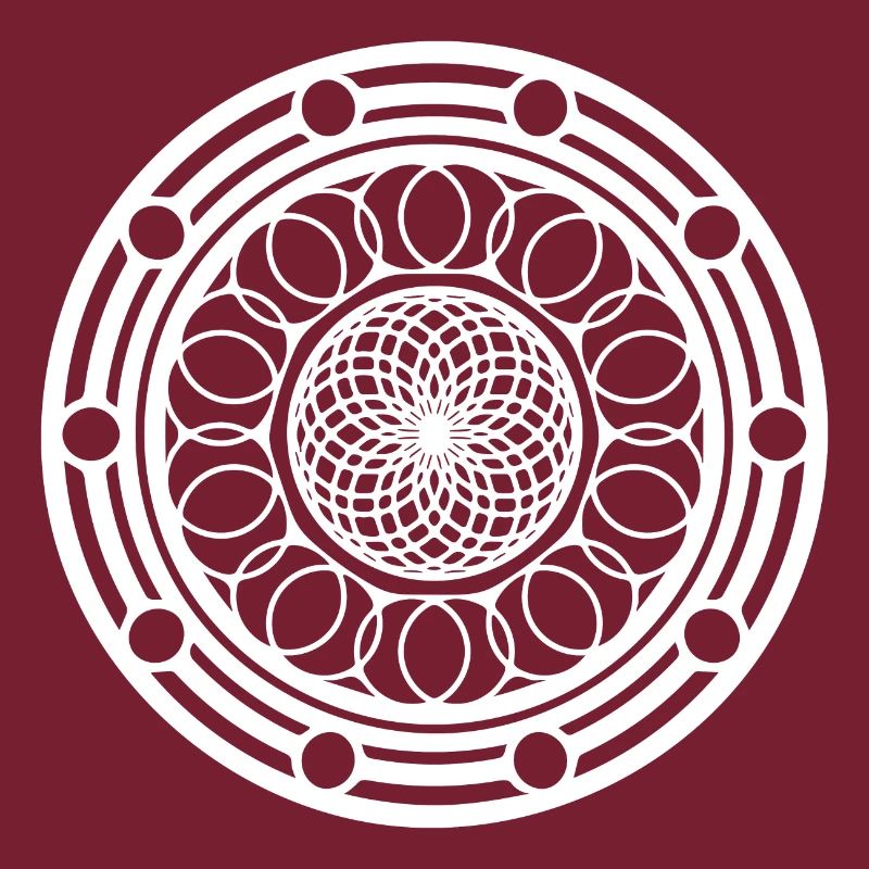 Geometric Flowers Mandala Round Pattern Shape