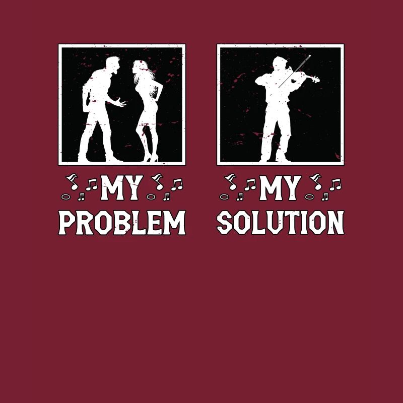 Fiddle Player My Problem My Solution Pictogram Dad