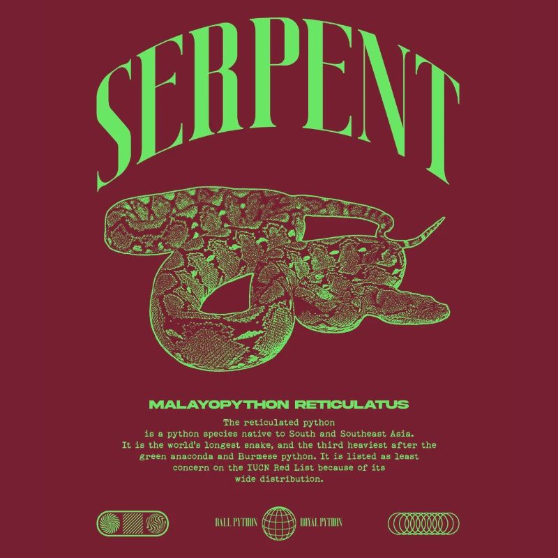 Reticulated Python Reptile Keeper Streetwear