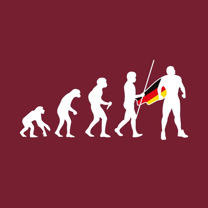 Deutscher Evolution Superheld Hero Deutsche Flagge
