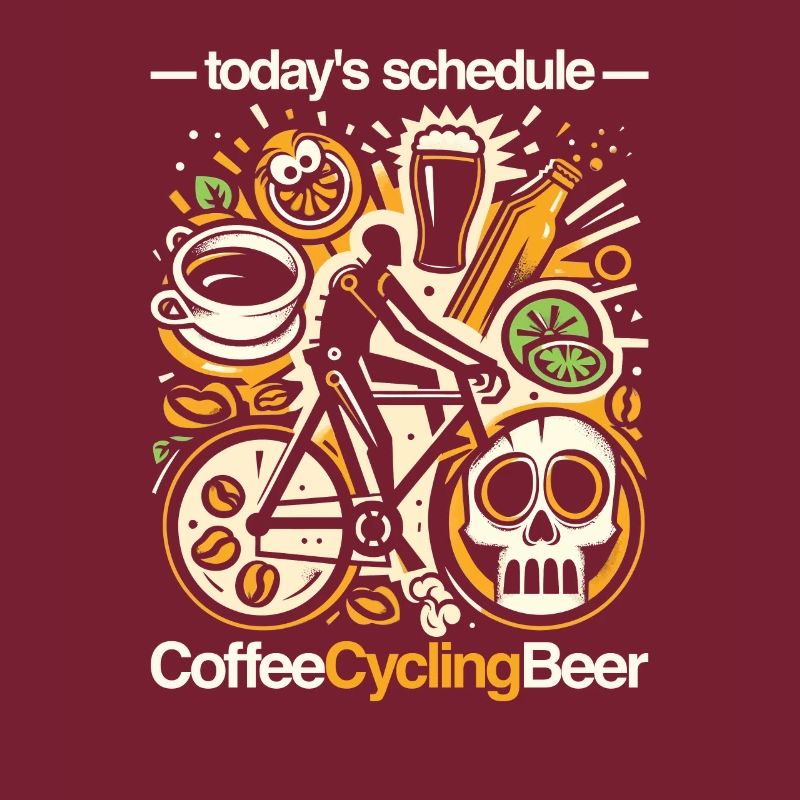 Das heutige Programm - Kaffee, Radfahren und Bier