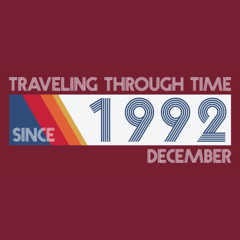 Conception drôle d'anniversaire de voyage dans le temps décembre 1992