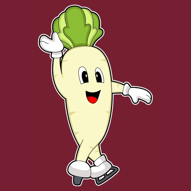 Radieschen Eislaufen Schlittschuhe