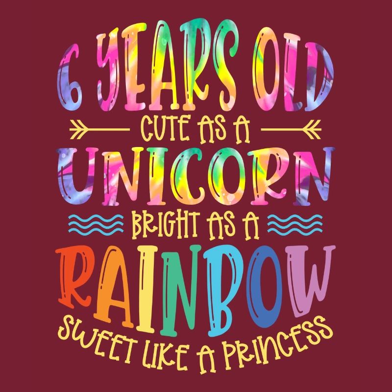 6 ans mignon comme une licorne brillant comme A