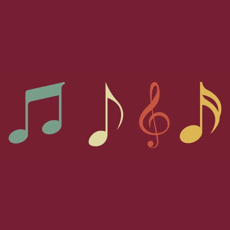 note de musique rétro vintage