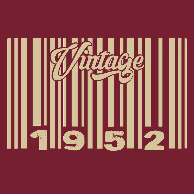 Vintage 1952 Barcode 1952: Year 2025.