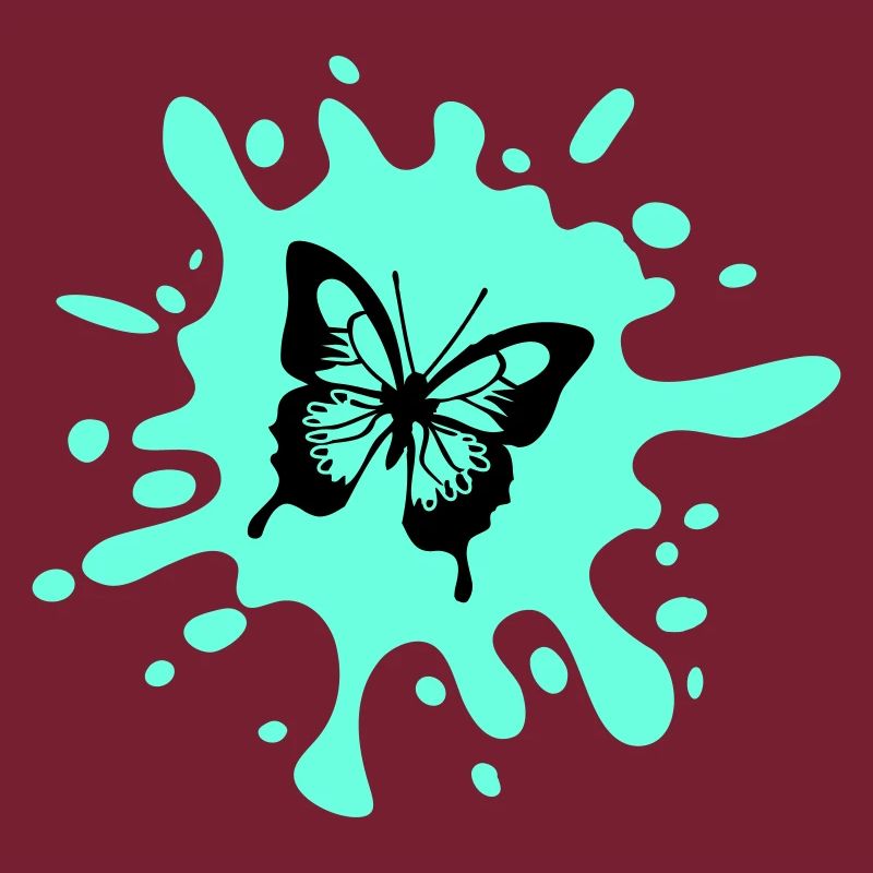 Papillon éclaboussures de couleur