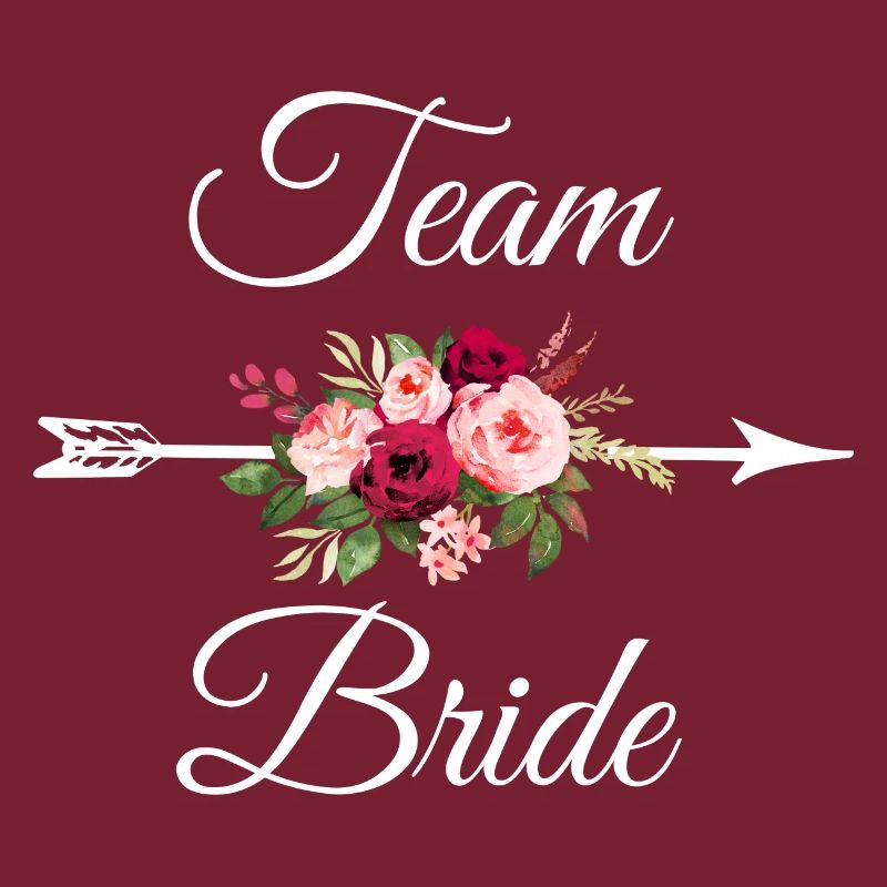 Team bride bouquet de fleurs flèche
