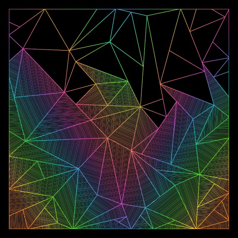 Rainbow Abstract Lines