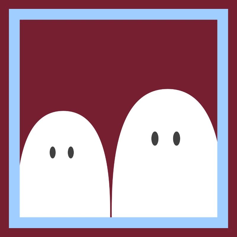 Ghost in a blue frame