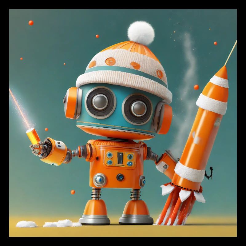 Roboter startet Silvesterraketen