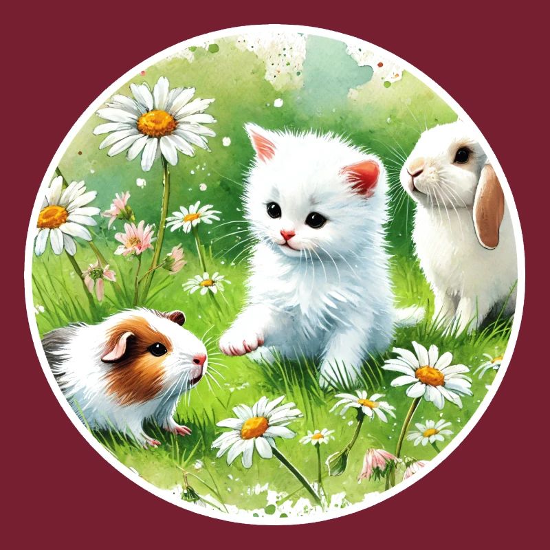 Cochons d’Inde, lapins et chatons