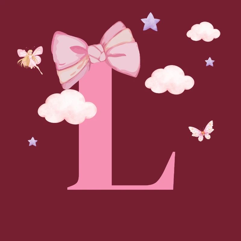Letter l Pink Clouds