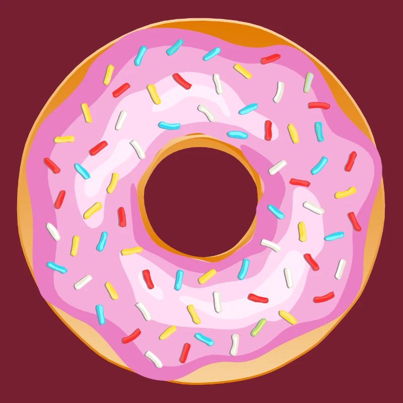 Donut Drawing Dessert Donuts Cake Pastry 1L