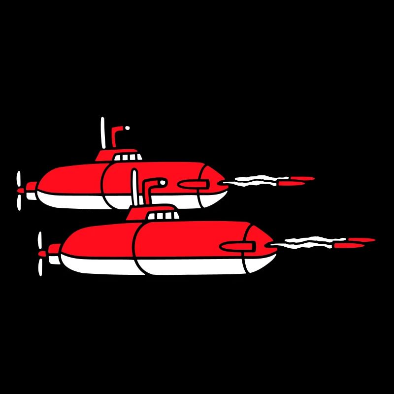 2 Military Submarines Shooting Torpedo Missiles Attack