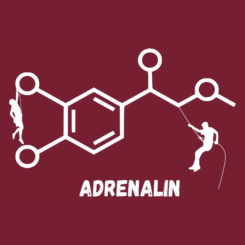 Adrenaline Structural Formula with Climber