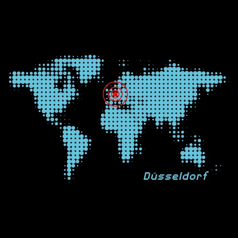 Dusseldorf world map
