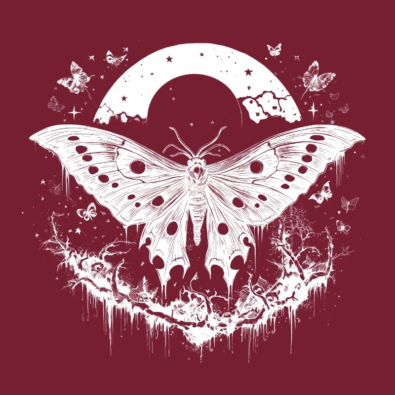 Mystical moth with magic pattern