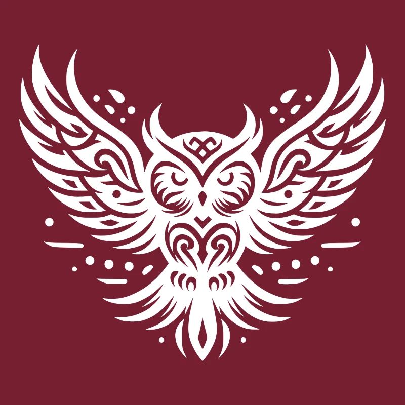 Fliegende Eule im Tattoo Style